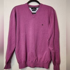 Casa Moda Men's Pima Cotton V Neck Sweater, Size‎ L